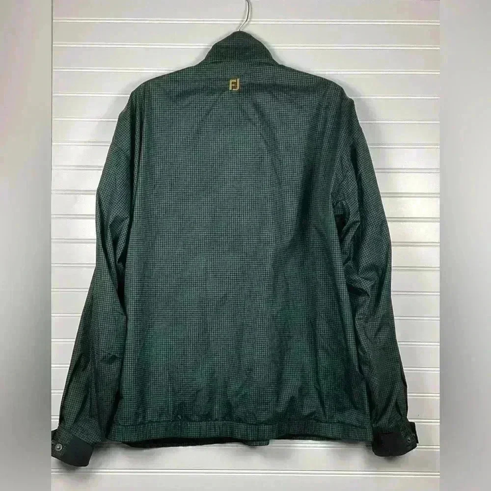 DryJoys by FootJoy FJ Mens 1/4 Zip Long Sleeve Rain Jacket Large Green Pullover - Picture 4 of 10